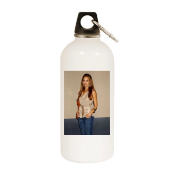 Jessica Alba White Water Bottle With Carabiner