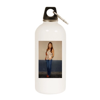 Jessica Alba White Water Bottle With Carabiner