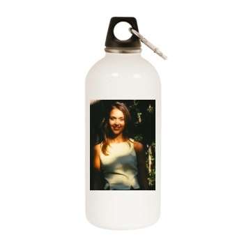 Jessica Alba White Water Bottle With Carabiner