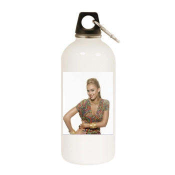 Jessica Alba White Water Bottle With Carabiner