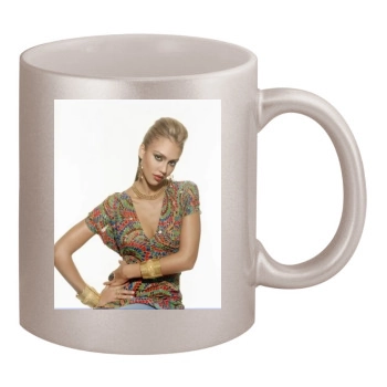 Jessica Alba 11oz Metallic Silver Mug