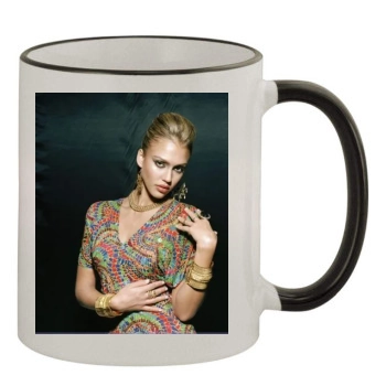 Jessica Alba 11oz Colored Rim & Handle Mug