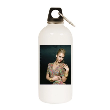 Jessica Alba White Water Bottle With Carabiner