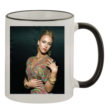 Jessica Alba 11oz Colored Rim & Handle Mug