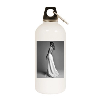 Jessica Alba White Water Bottle With Carabiner