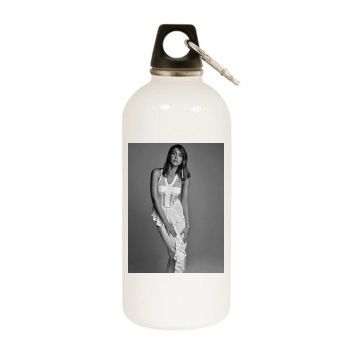 Jessica Alba White Water Bottle With Carabiner