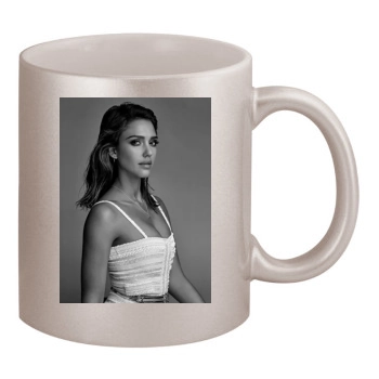 Jessica Alba 11oz Metallic Silver Mug