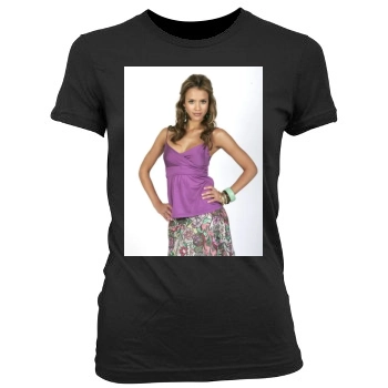 Jessica Alba Women's Junior Cut Crewneck T-Shirt