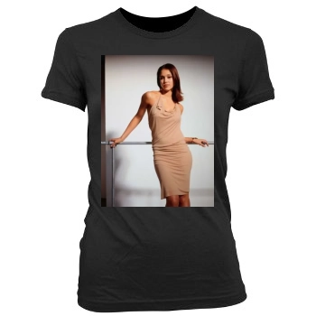 Jessica Alba Women's Junior Cut Crewneck T-Shirt