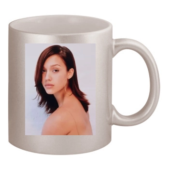 Jessica Alba 11oz Metallic Silver Mug