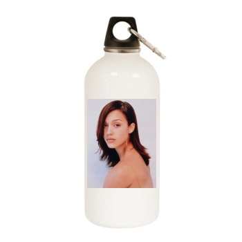 Jessica Alba White Water Bottle With Carabiner