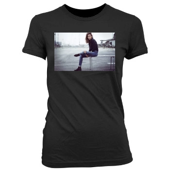 Jessica Alba Women's Junior Cut Crewneck T-Shirt