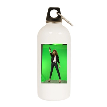 Jessica Alba White Water Bottle With Carabiner