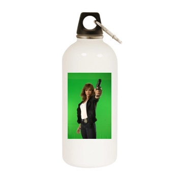 Jessica Alba White Water Bottle With Carabiner