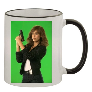 Jessica Alba 11oz Colored Rim & Handle Mug