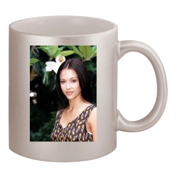 Jessica Alba 11oz Metallic Silver Mug