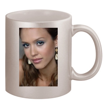 Jessica Alba 11oz Metallic Silver Mug