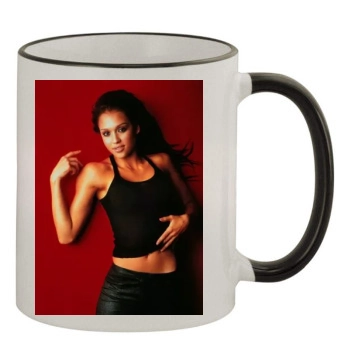 Jessica Alba 11oz Colored Rim & Handle Mug