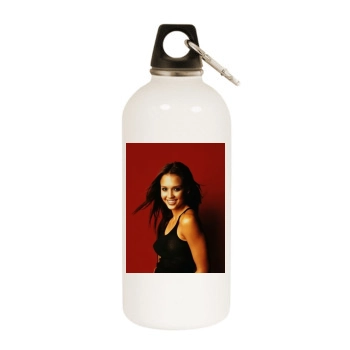 Jessica Alba White Water Bottle With Carabiner