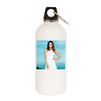 Jessica Alba White Water Bottle With Carabiner