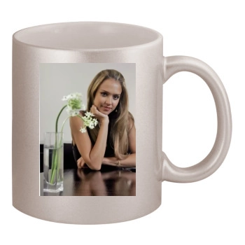 Jessica Alba 11oz Metallic Silver Mug