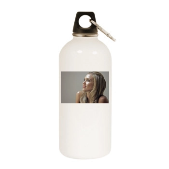 Jessica Alba White Water Bottle With Carabiner