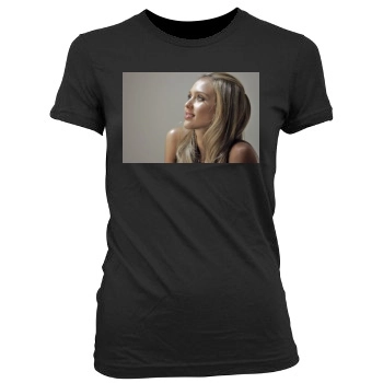 Jessica Alba Women's Junior Cut Crewneck T-Shirt