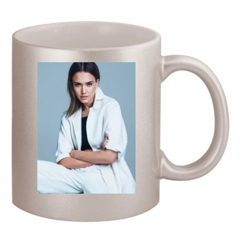 Jessica Alba 11oz Metallic Silver Mug