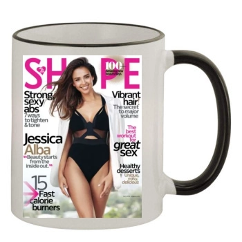 Jessica Alba 11oz Colored Rim & Handle Mug