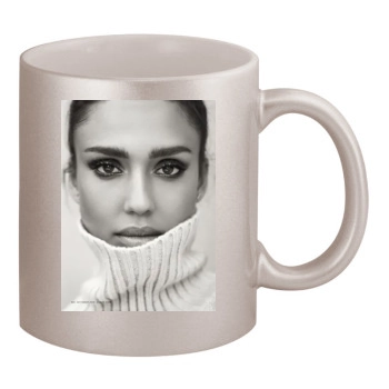 Jessica Alba 11oz Metallic Silver Mug