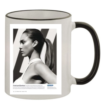 Jessica Alba 11oz Colored Rim & Handle Mug