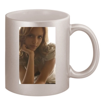 Jessica Alba 11oz Metallic Silver Mug