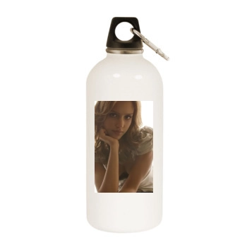 Jessica Alba White Water Bottle With Carabiner