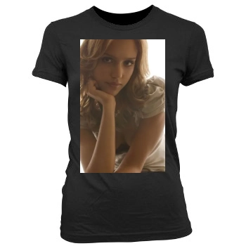 Jessica Alba Women's Junior Cut Crewneck T-Shirt