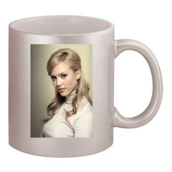 Jessica Alba 11oz Metallic Silver Mug