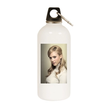 Jessica Alba White Water Bottle With Carabiner