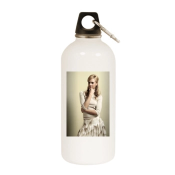 Jessica Alba White Water Bottle With Carabiner