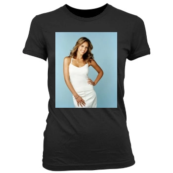 Jessica Alba Women's Junior Cut Crewneck T-Shirt