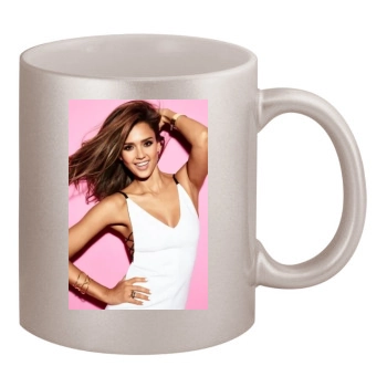 Jessica Alba 11oz Metallic Silver Mug