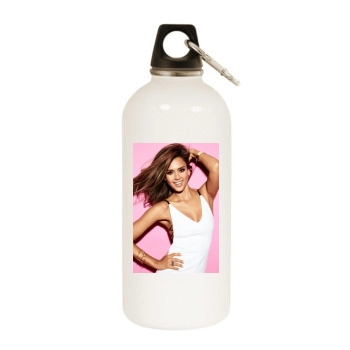 Jessica Alba White Water Bottle With Carabiner