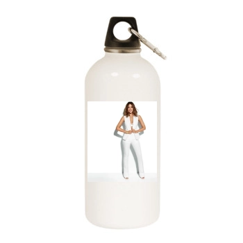 Jessica Alba White Water Bottle With Carabiner