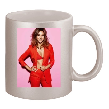 Jessica Alba 11oz Metallic Silver Mug