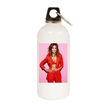 Jessica Alba White Water Bottle With Carabiner