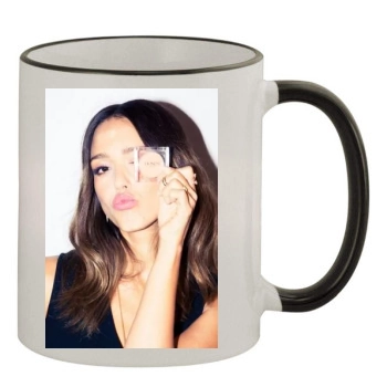 Jessica Alba 11oz Colored Rim & Handle Mug