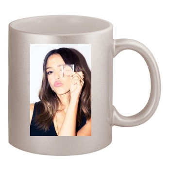 Jessica Alba 11oz Metallic Silver Mug