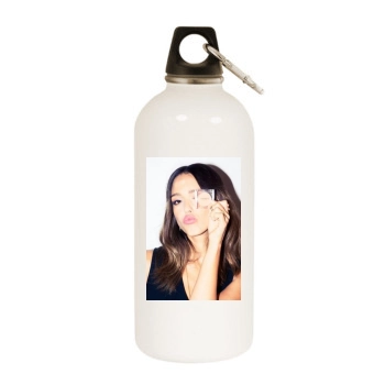 Jessica Alba White Water Bottle With Carabiner