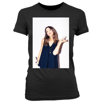 Jessica Alba Women's Junior Cut Crewneck T-Shirt