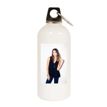 Jessica Alba White Water Bottle With Carabiner