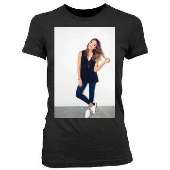 Jessica Alba Women's Junior Cut Crewneck T-Shirt