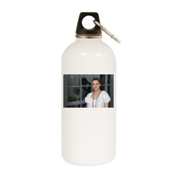 Jessica Alba White Water Bottle With Carabiner